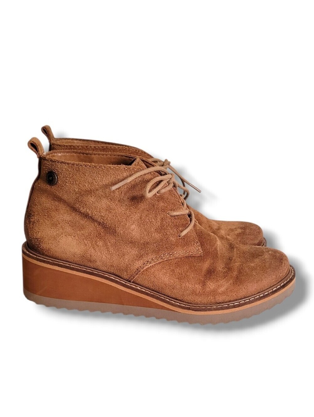 Sofft Saige Suede Wedge Bootie Laces Size 7.5